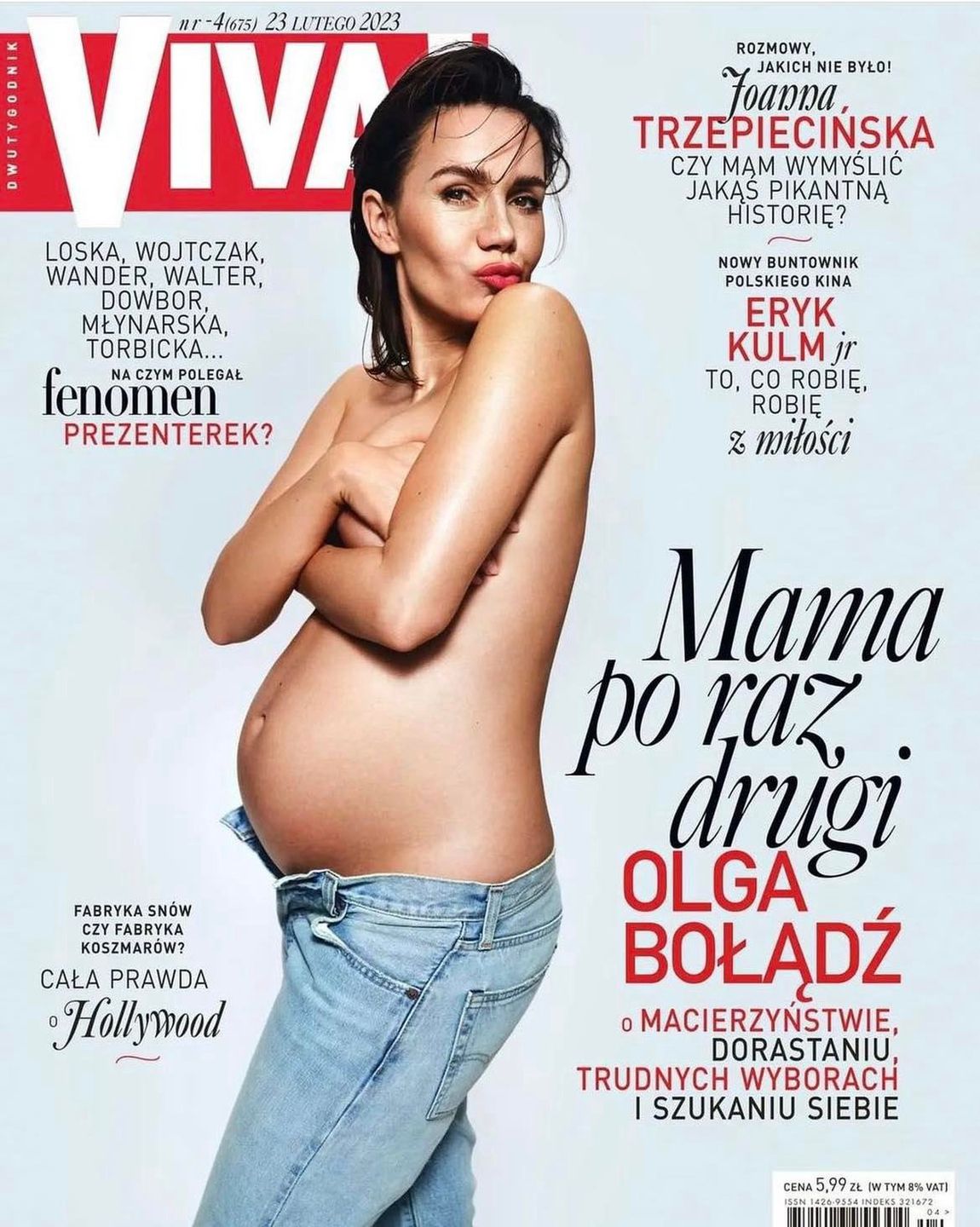 Olga Bołądź pozuje topless, eksponując WIELKI brzuch