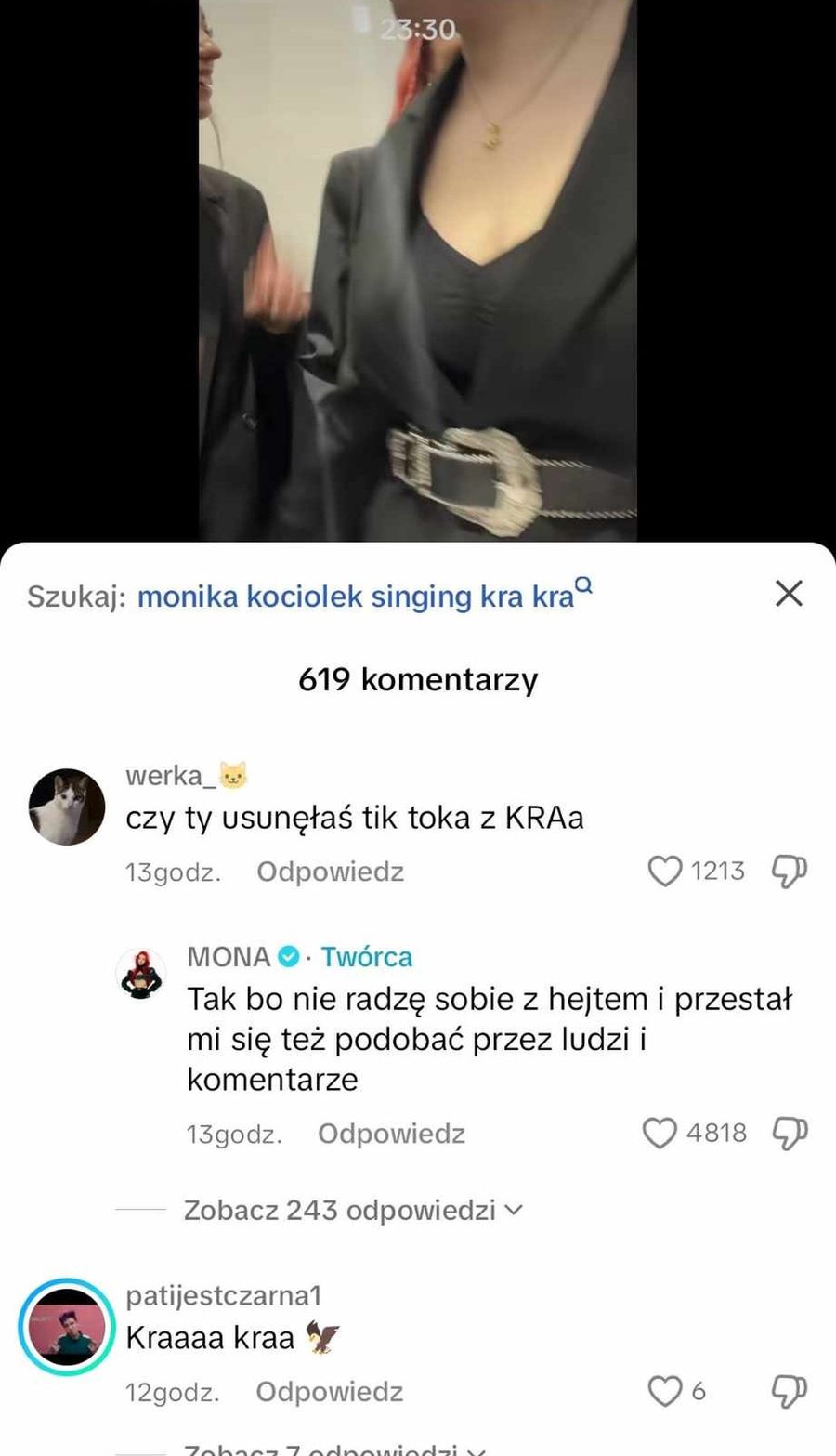 Monika Kociołek o hejcie