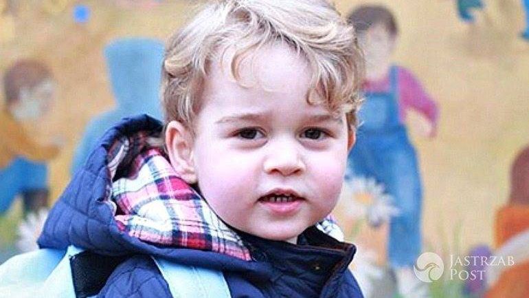 Książę George pierwszy dzień w przedszkolu