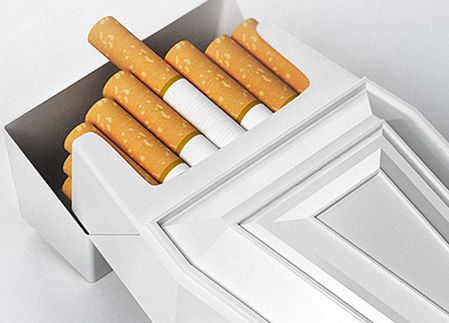 Pudełko na papierosy w kształcie trumny!