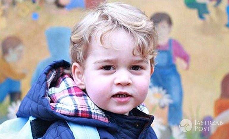 Książę George pierwszy dzień w przedszkolu