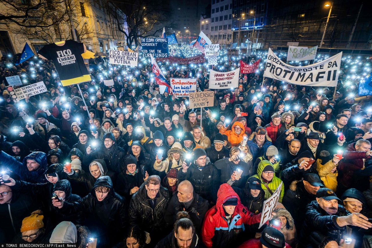 Prezydent Słowacji powiedziała "nie". Ludzie od razu wyszli masowo na ulice