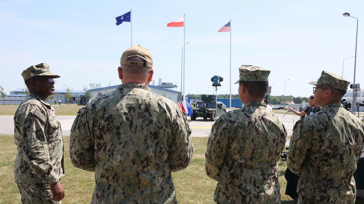 Żołnierze amerykańscy w bazie w Redzikowie