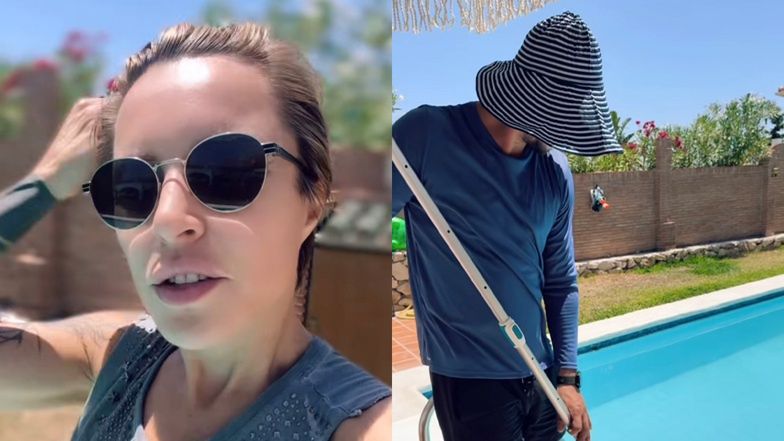 Blanka Lipińska nie może odetkać basenu