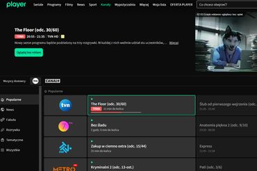 Nowy interfejs sekcji z kanałami telewizyjnymi
