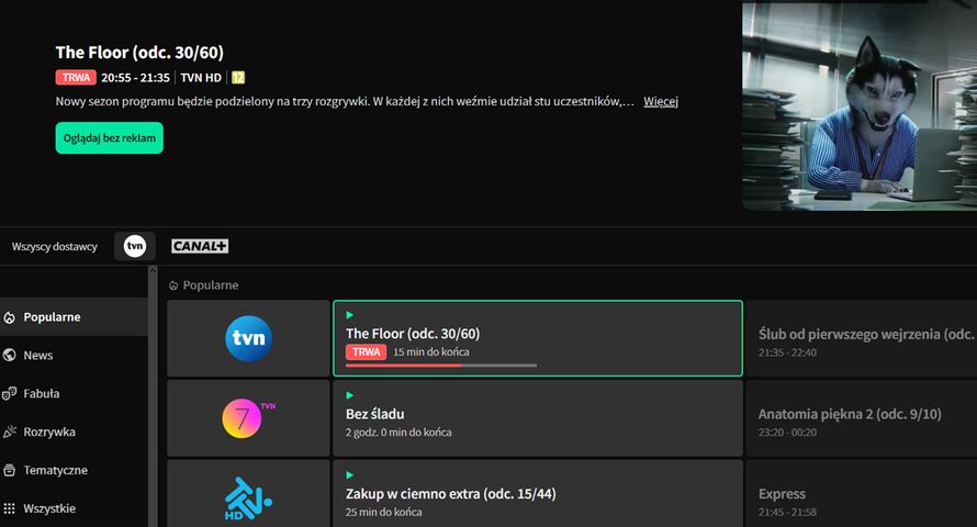 Zmiany na Playerze i Polsat Box Go. Wyszukiwanie ma być łatwiejsze