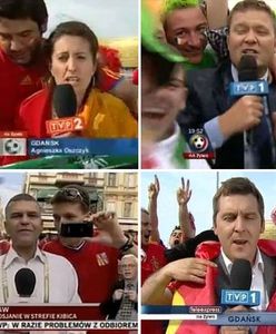 Euro 2012: jak kibice utrudniają pracę dziennikarzom, czyli reporterzy w objęciach fanów futbolu!