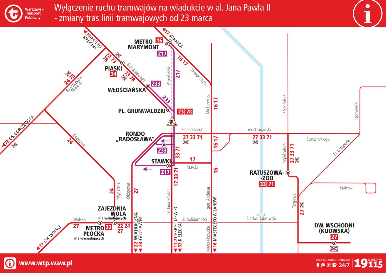 Zmiany w komunikacji na czas remontu. / fot. TW