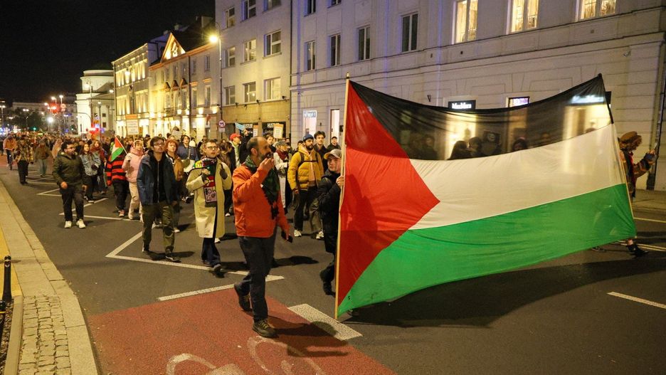 manifestacja propalestyñska w Warszawie