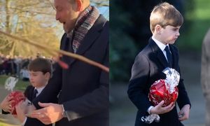 Książę Louis kradnie show i wyrywa ojcu z rąk gigantyczną pralinę. Oto jak zareagował książę William (WIDEO)