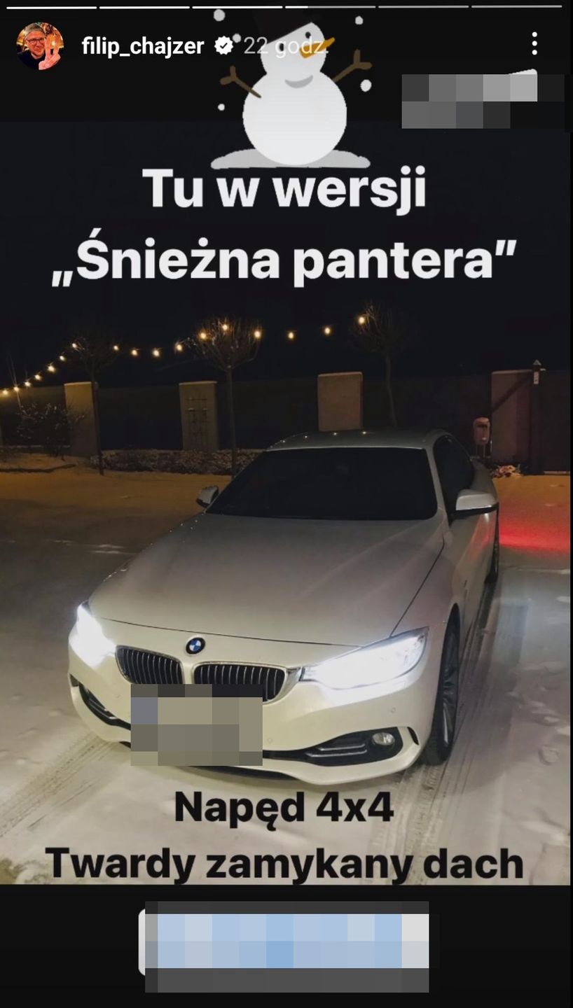Filip Chajzer sprzedaje samochód