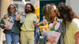 Całuśni Heidi Klum i Tom Kaulitz maszerują nowojorskimi ulicami. W ich koszyczku wielkanocnym znalazły się chipsy i żelki