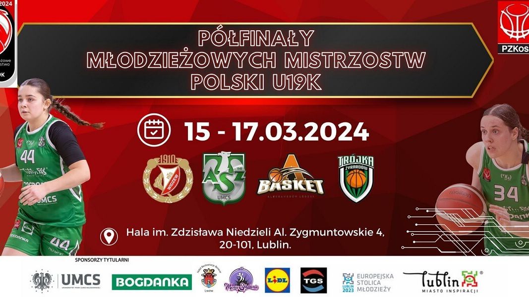 grafika, półfinały mistrzostw Polski U19 w koszykówce