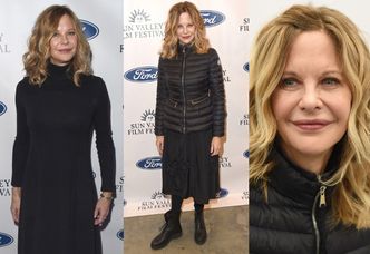 Opuchnięta Meg Ryan bawi się na festiwalu Sun Valley