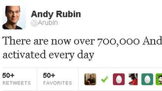 Andy Rubin: 700 tys. aktywowanych Androidów każdego dnia 1