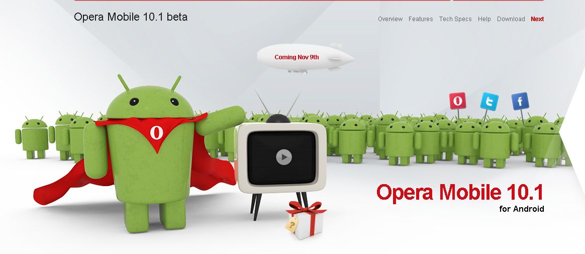 Opera Mobile dla Androida już 9 listopada 1