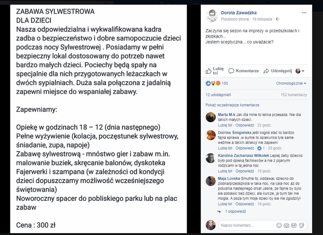 Oferta zabawy sylwestrowej dla dzieci