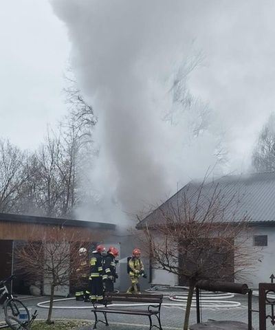 Poranny pożar w Goździelinie [Foto]