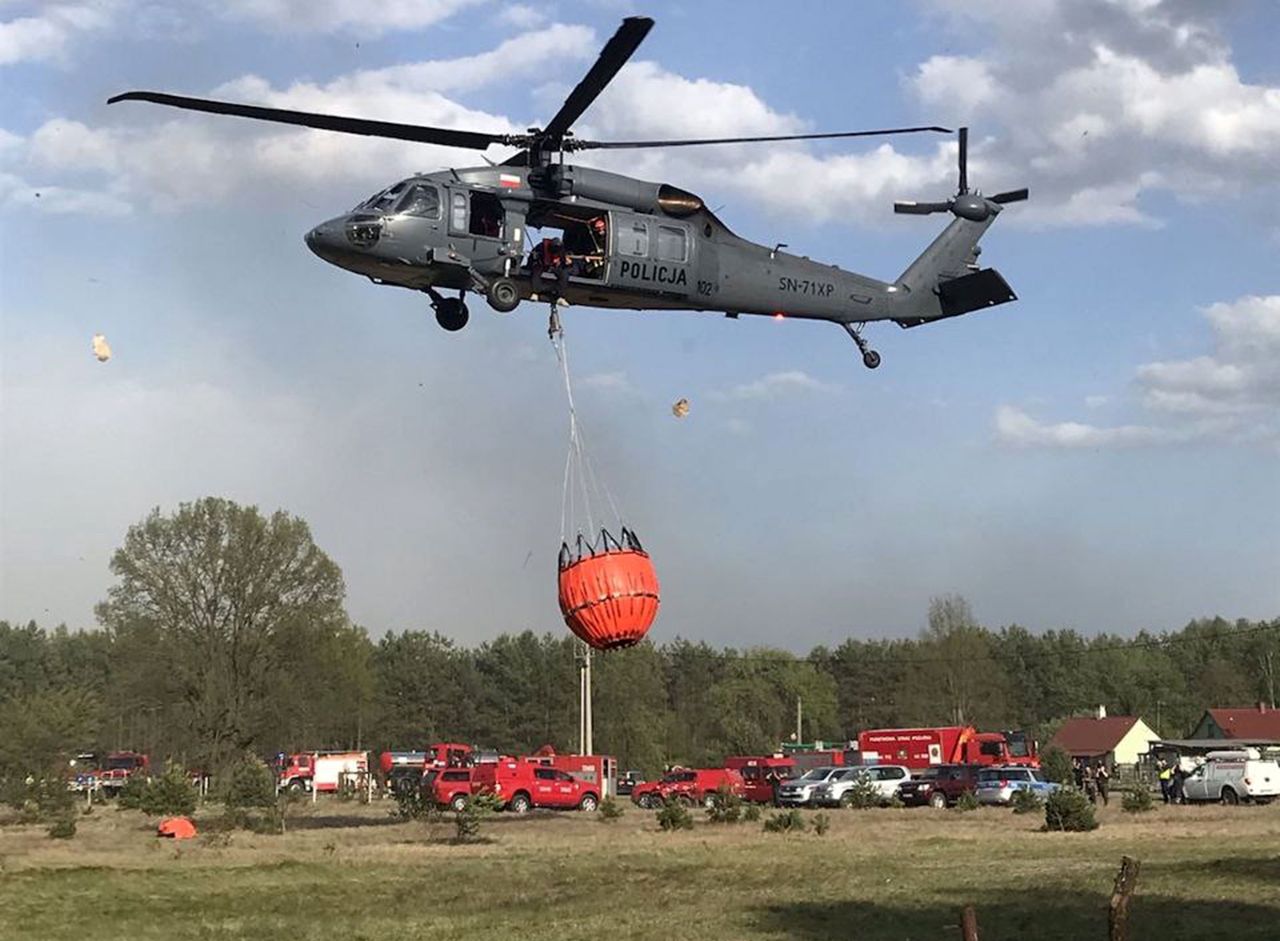 Potężny pożar pod Warszawą. Co najmniej 100 ha lasu