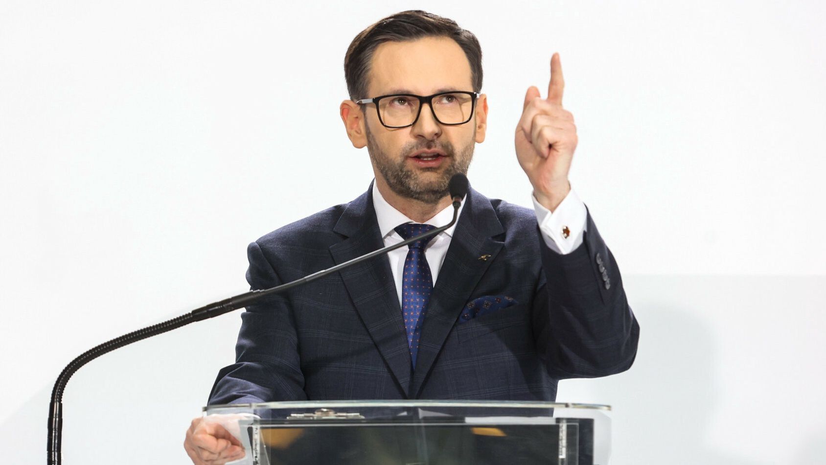 Daniel Obajtek podczas prezentacji strategii koncernu do 2030 roku 