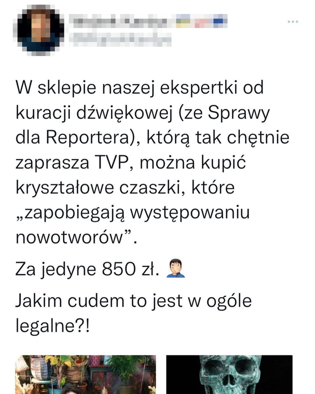 Internauci krytycznie o czaszkach lansowanych przez Tamarę Gonzalez Pereę