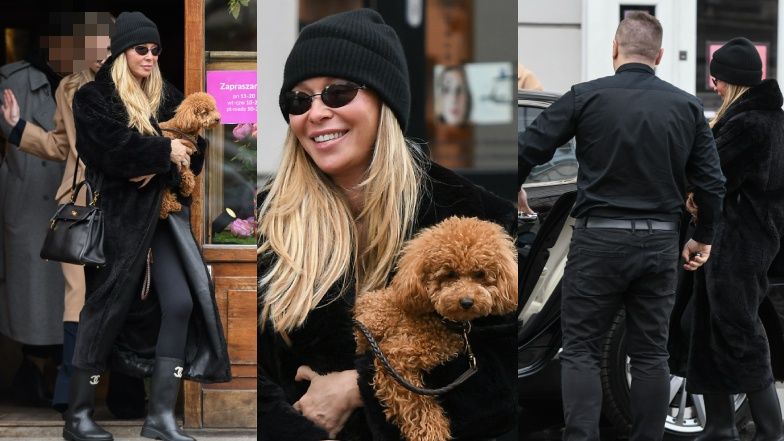 Joanna Przetakiewicz w stylizacji za PONAD 100 TYSIĘCY ZŁOTYCH opuszcza cukiernię Magdy Gessler i maszeruje do samochodu (ZDJĘCIA)