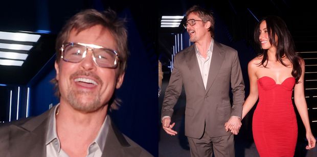Uradowany Brad Pitt paraduje za rękę z młodszą o prawie 30 lat ukochaną (ZDJĘCIA)