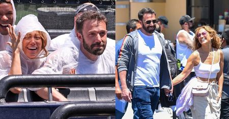 Zakochani Jennifer Lopez i Ben Affleck dokazują w parku rozrywki (ZDJĘCIA)