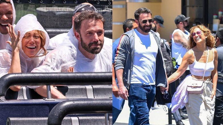 Zakochani Jennifer Lopez i Ben Affleck dokazują w parku rozrywki (ZDJĘCIA)