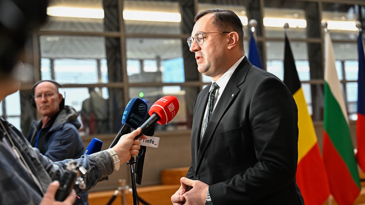 Bruksela, Belgia, 26.01.2026. Minister rolnictwa i rozwoju wsi Stefan Krajewski rozmawia z mediami po przyjeździe na spotkanie unijnych ministrów rolnictwa, 26 bm. w Brukseli. (ad) PAP/Wiktor Dąbkowski