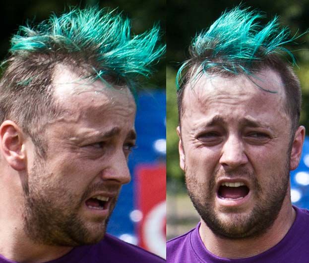 Mozil z turkusowym "irokezem" (ZDJĘCIA)