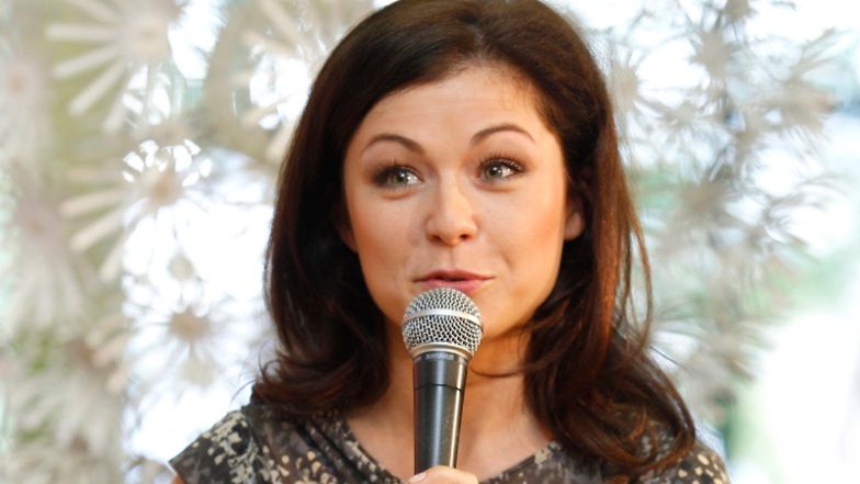 Katarzyna Cichopek prezentuje efekty treningów z Anną Lewandowską 