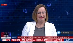 Nie mogła wytrzymać ze śmiechu. Program leciał na żywo w TVP Info