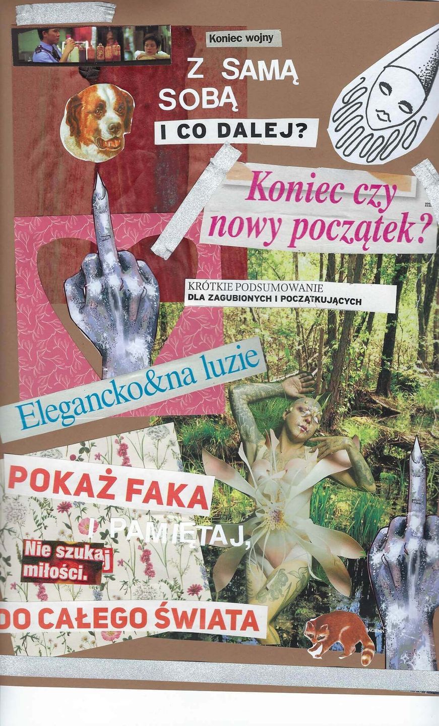 reprodukcja jednego z kolaży z wystawy
