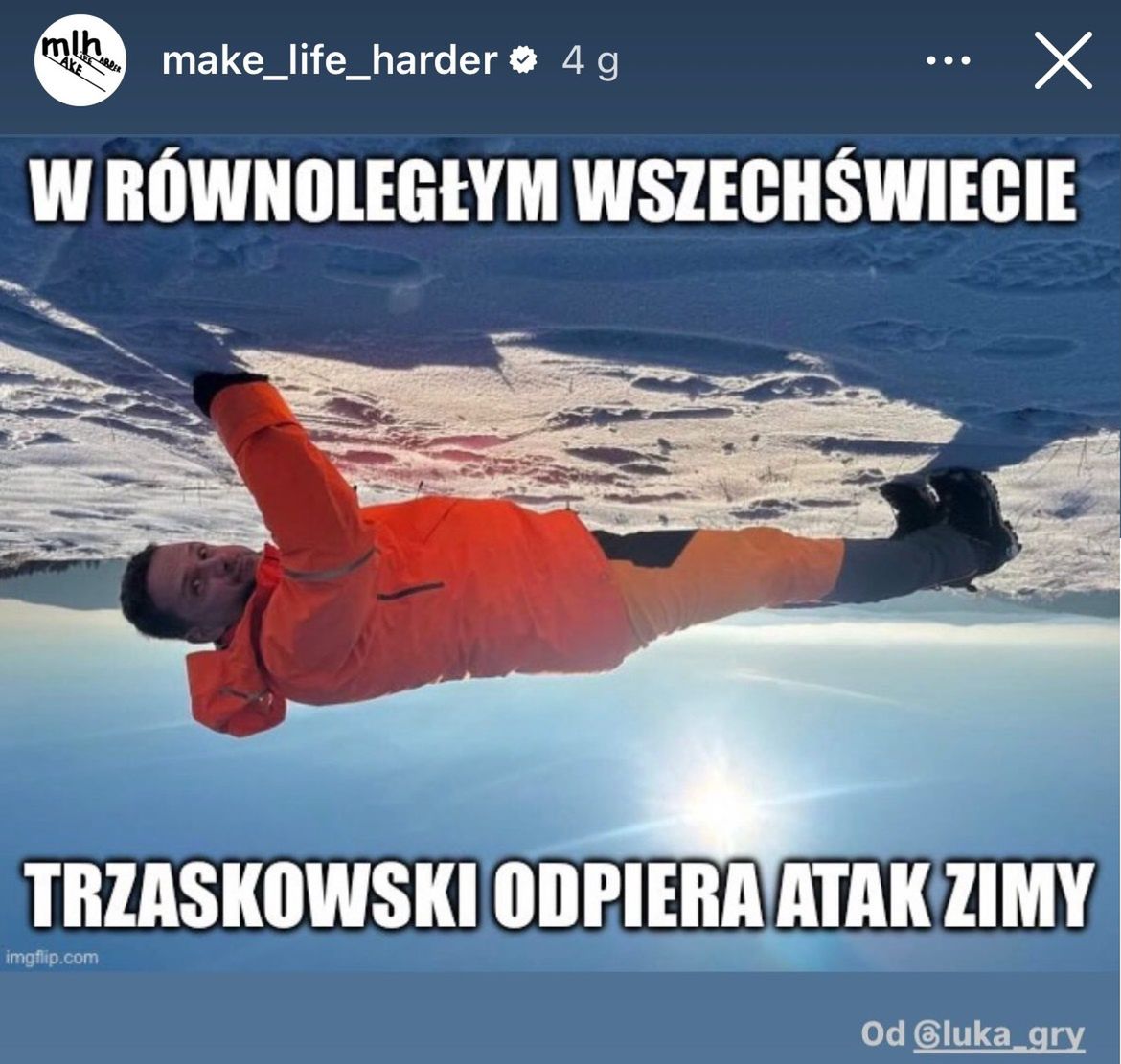 Mem z Rafałem Trzaskowskim