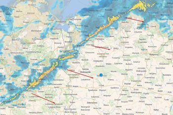 Linia szkwału na radarach. Już 4 września. Nadciąga znad Niemiec