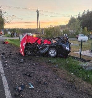 Wypadek drogowy na DK-60 w m. Huta