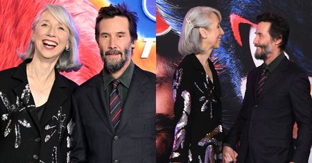 RZADKI WIDOK: Keanu Reeves z ukochaną posyłają sobie głębokie spojrzenia na ściance