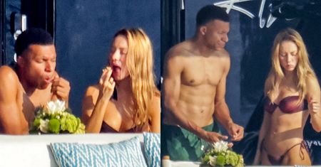 Kylian Mbappe i Ester Exposito byczą się na jachcie, przeglądając smartfony i pałaszując chipsy (ZDJĘCIA)