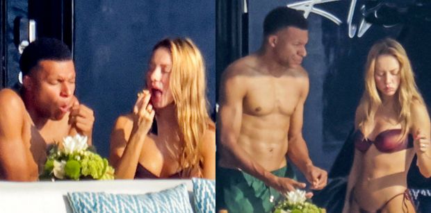 Kylian Mbappe i Ester Exposito byczą się na jachcie, przeglądając smartfony i pałaszując chipsy (ZDJĘCIA)