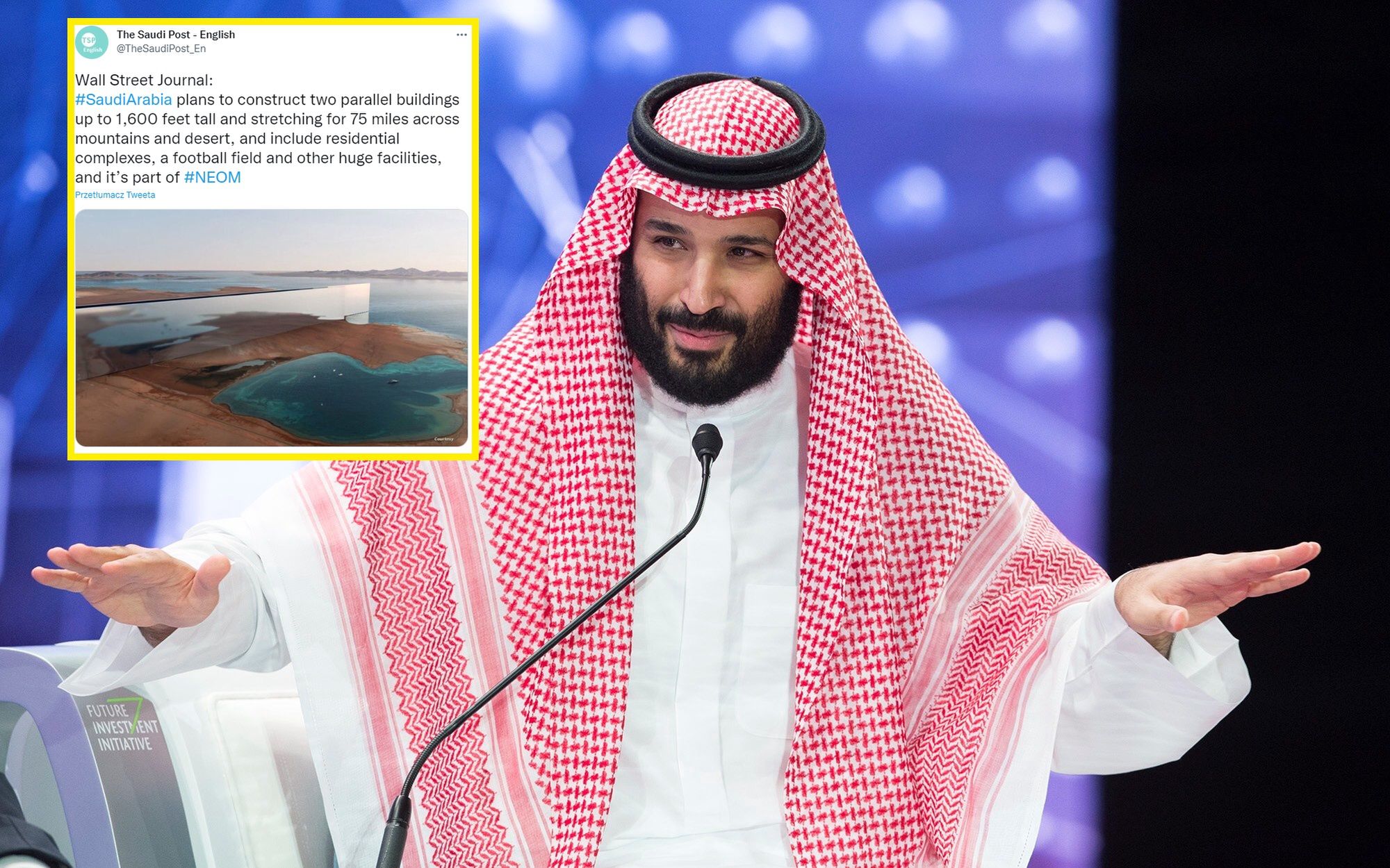 Na pomysł na futurystyczne miasto wpadł książę Mohammed bin Salmana