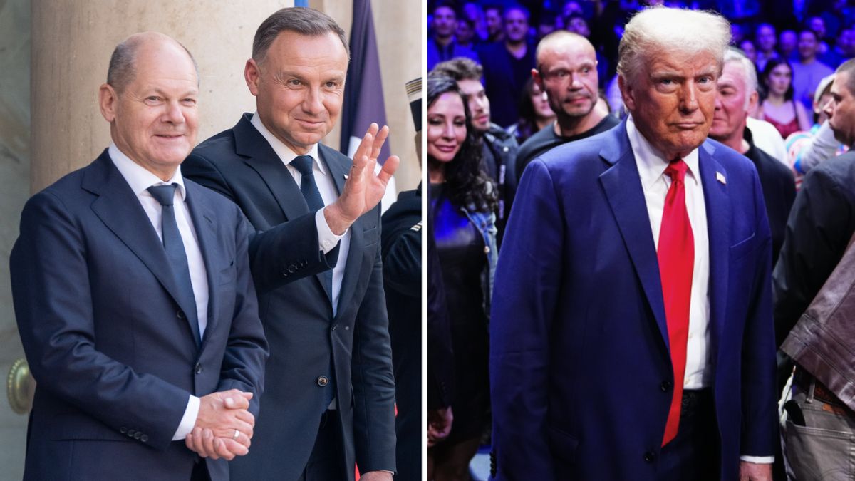Olaf Scholz, Andrzej Duda i Donald Trump