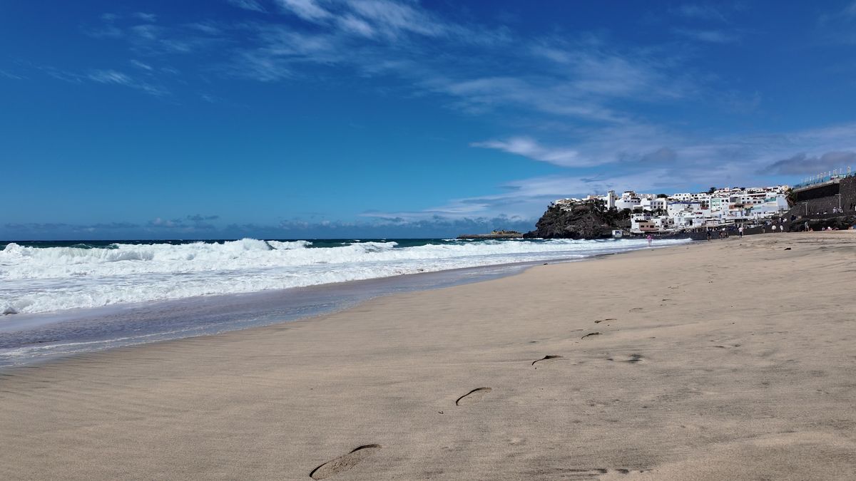 Plaża i nadmorska zabudowa Morro Jable