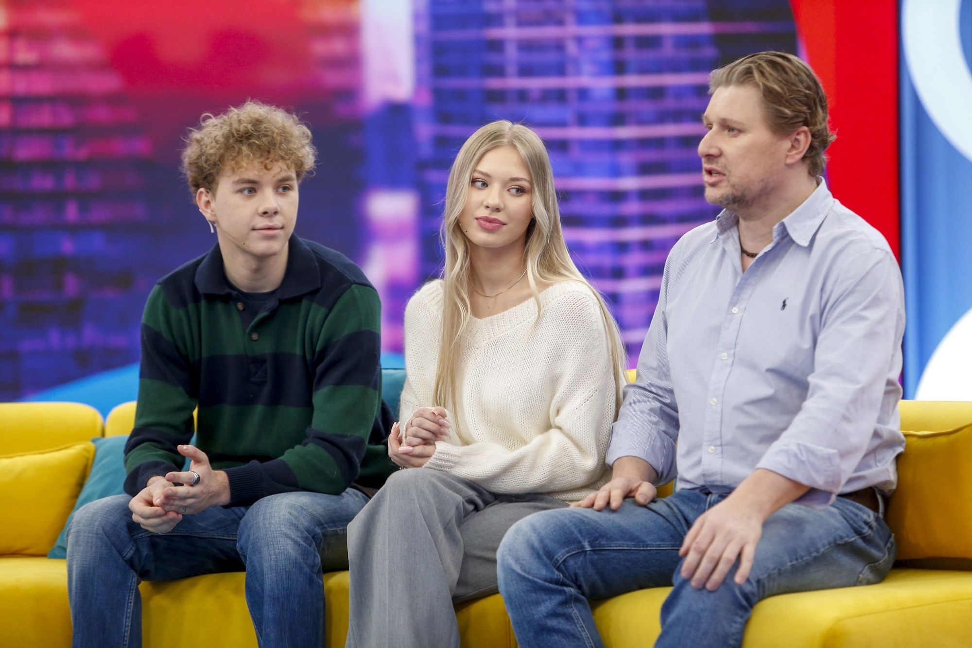 Andrzej Nejman z dziećmi, Jakubem i Martą