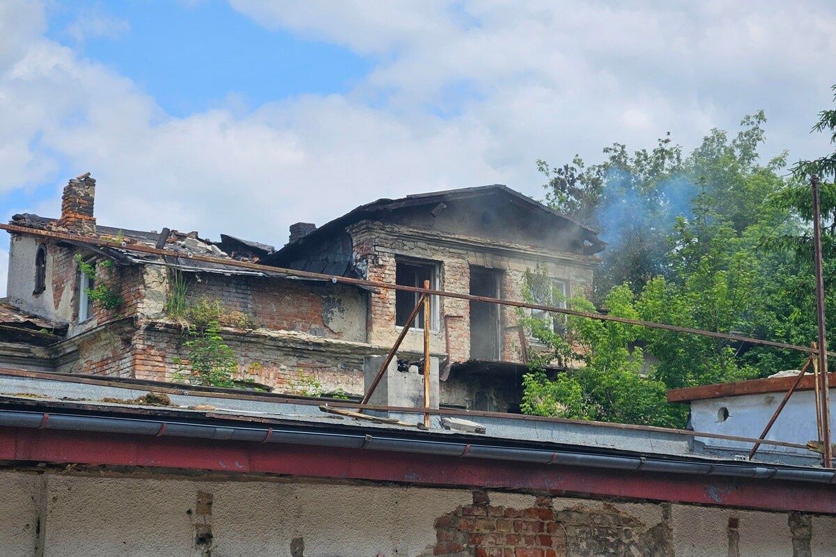 Pożar pustostanu przy ul. Wesołej w Lublinie