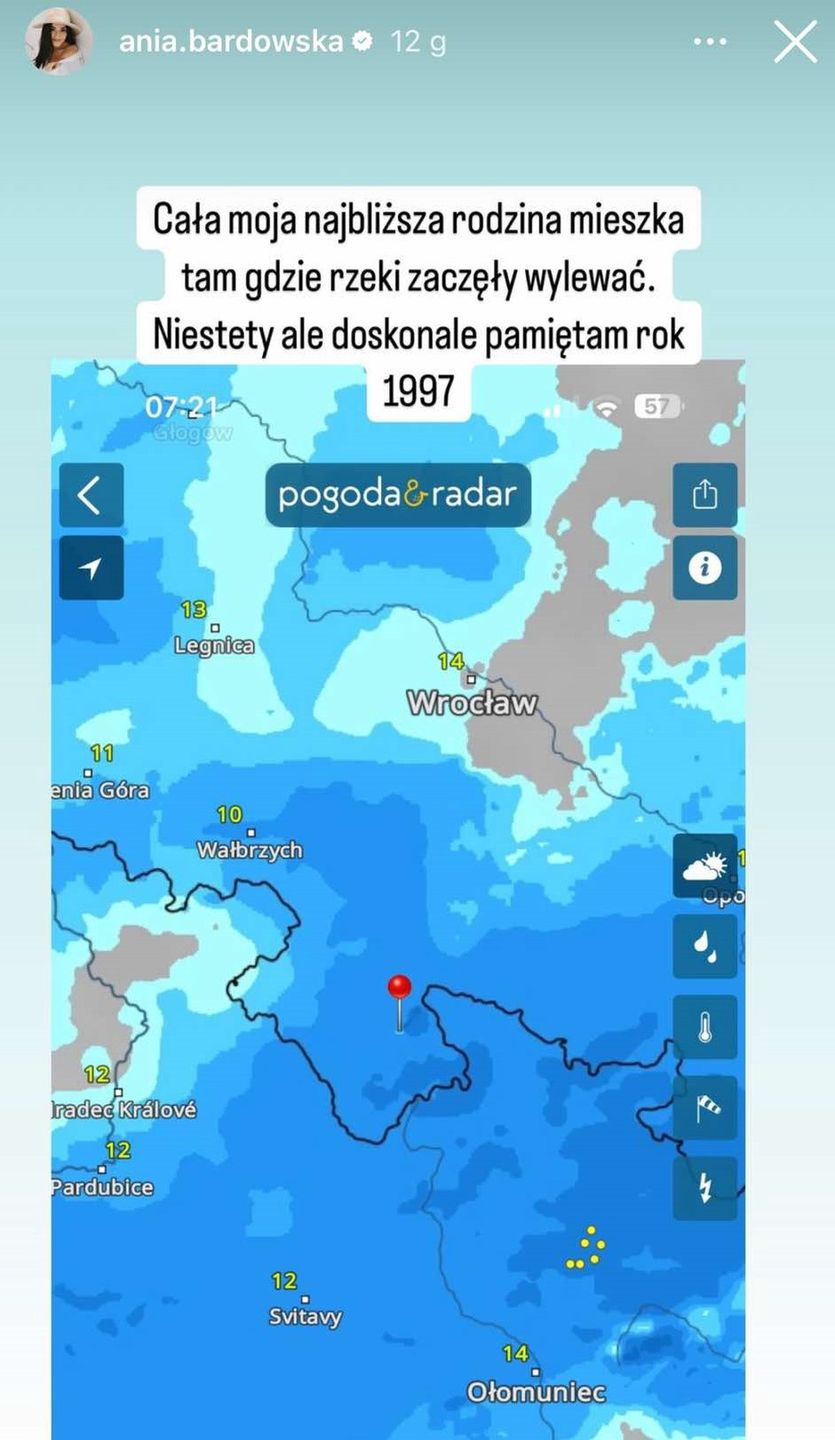 Anna Bardowska przerażona powodziami na południu Polski