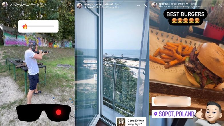 Sylwia Bomba i Grzegorz Collins na plaży