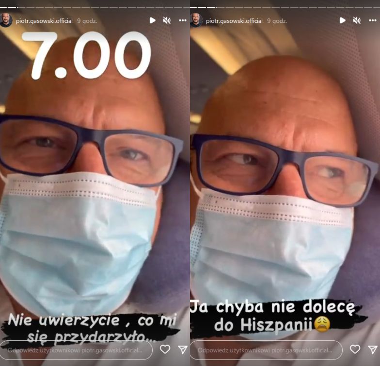 Piotr Gąsowski oczernia i nagrywa siedzącego obok niego w samolocie mężczyznę