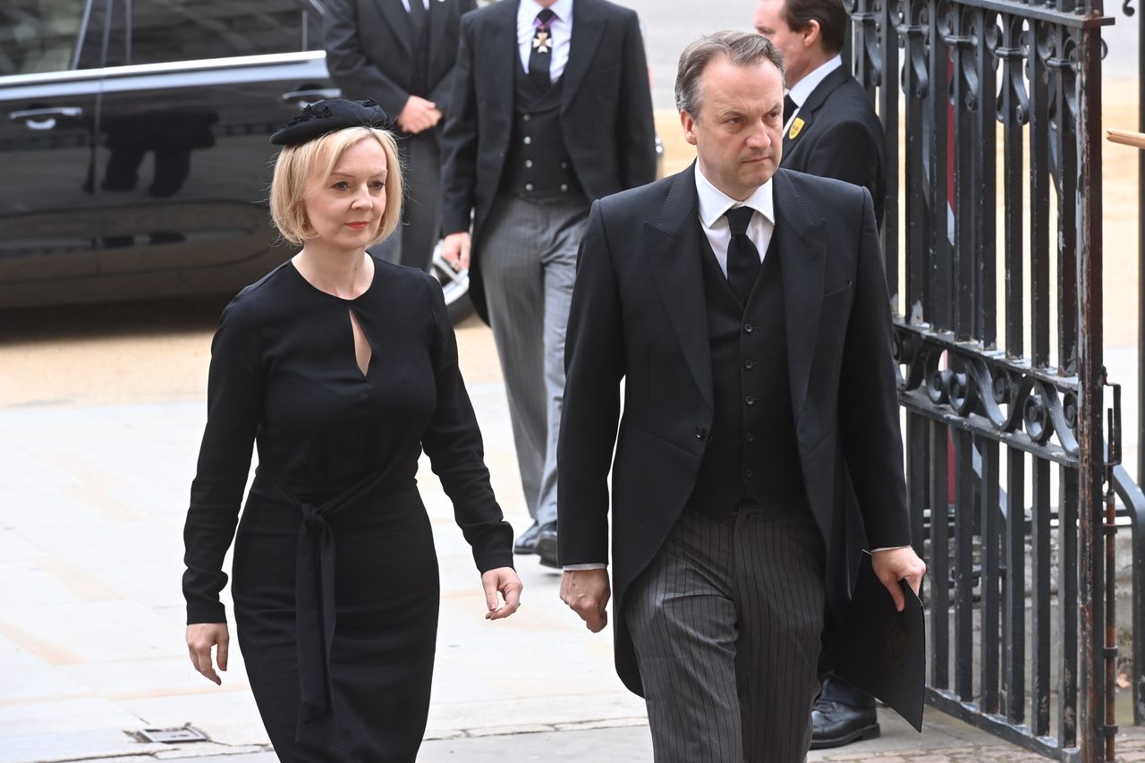 Premier Wielkiej Brytanii Liz Truss i jej mąż Hugh O'Leary