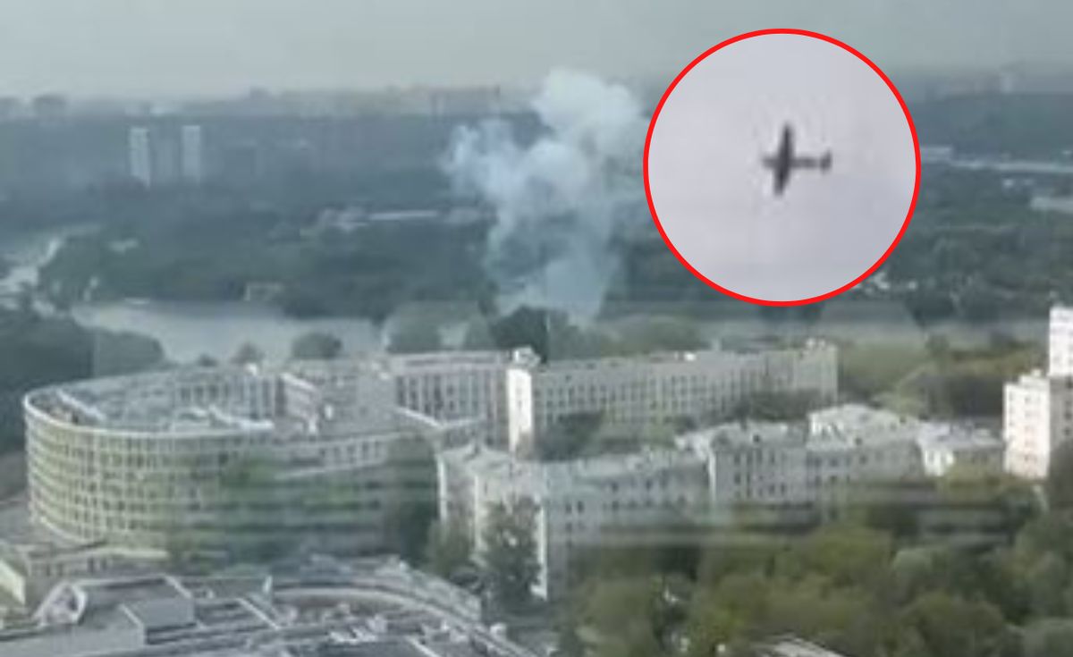 Dron eksplodował w zachodniej części Moskwy